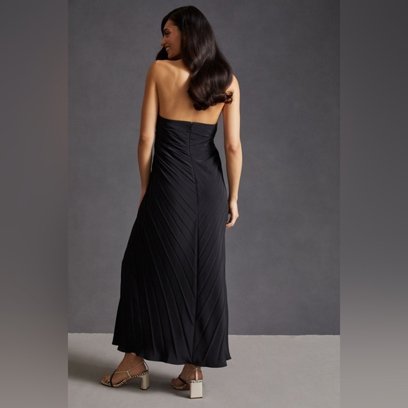 Anthropologie Pleated Halter Maxi Dress - Picture 6 of 8